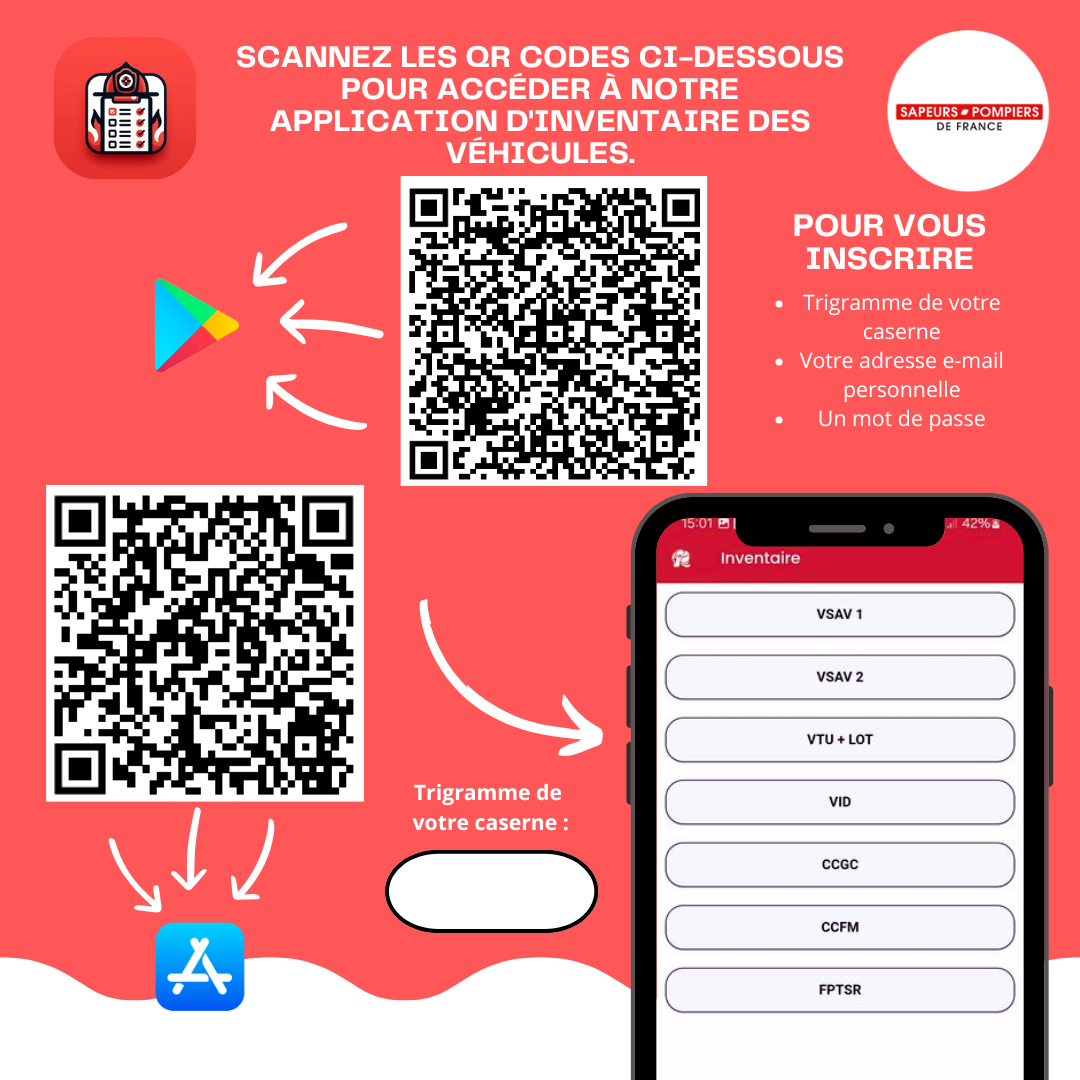 Téléchargez l'application mobile Inventaire Pompier